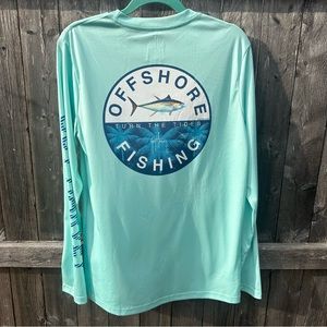 NWT Guy Harvey Performance Moisture Wicking SPF 30 Fishing Coastal Ocean S